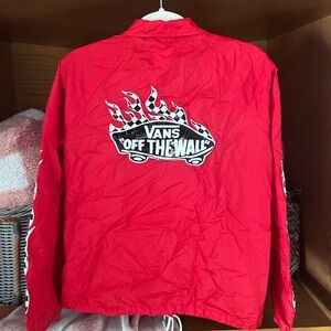 Vans Flame Graphic Red Windbreaker